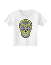 Version 7 Poison Day of the Dead Calavera Toddler T-Shirt-Toddler T-Shirt-TooLoud-White-2T-Davson Sales
