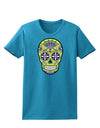 Version 7 Poison Day of the Dead Calavera Womens Dark T-Shirt-TooLoud-Turquoise-X-Small-Davson Sales