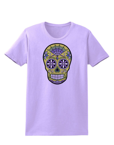 Version 7 Poison Day of the Dead Calavera Womens T-Shirt-Womens T-Shirt-TooLoud-Lavender-X-Small-Davson Sales