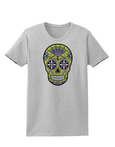 Version 7 Poison Day of the Dead Calavera Womens T-Shirt-Womens T-Shirt-TooLoud-AshGray-X-Small-Davson Sales