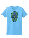 Version 7 Poison Day of the Dead Calavera Womens T-Shirt-Womens T-Shirt-TooLoud-Aquatic-Blue-X-Small-Davson Sales