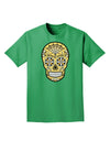 Version 8 Gold Day of the Dead Calavera Adult Dark T-Shirt-Mens T-Shirt-TooLoud-Kelly-Green-Small-Davson Sales