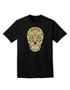Version 8 Gold Day of the Dead Calavera Adult Dark T-Shirt-Mens T-Shirt-TooLoud-Black-Small-Davson Sales