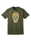 Version 8 Gold Day of the Dead Calavera Adult Dark T-Shirt-Mens T-Shirt-TooLoud-Military-Green-Small-Davson Sales