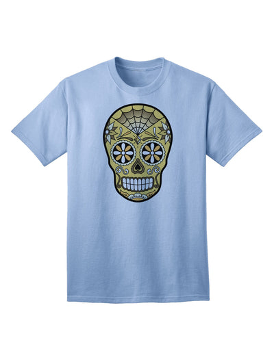 Version 8 Gold - Day of the Dead Calavera: Premium Adult T-Shirt Collection-Mens T-shirts-TooLoud-Light-Blue-Small-Davson Sales