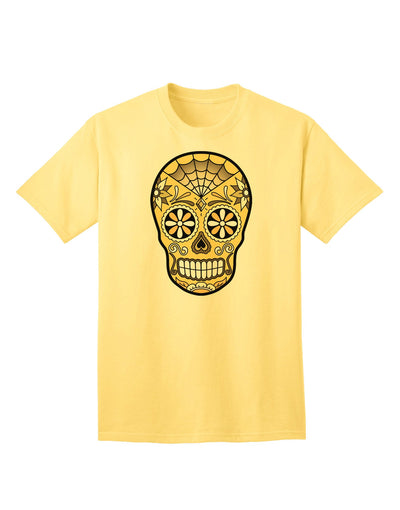Version 8 Gold - Day of the Dead Calavera: Premium Adult T-Shirt Collection-Mens T-shirts-TooLoud-Yellow-Small-Davson Sales