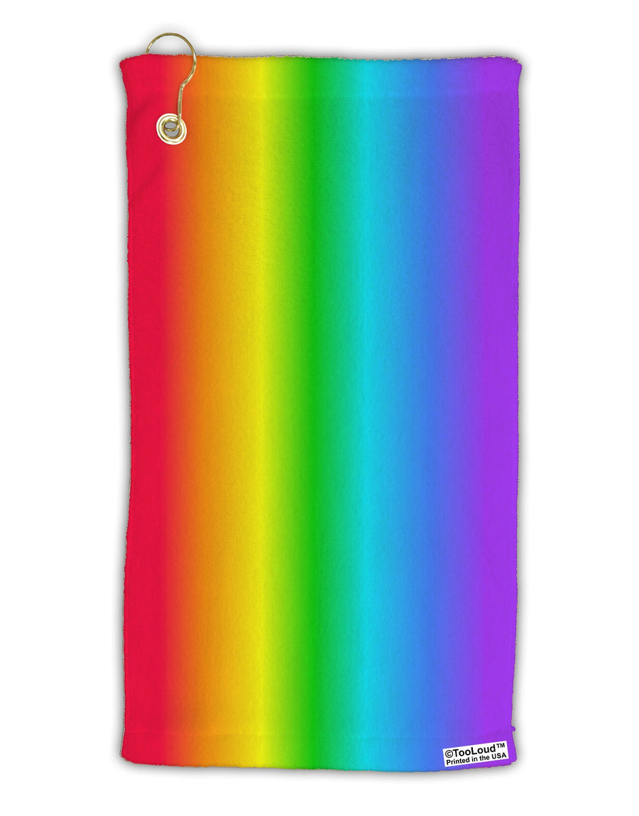 Vertical Rainbow Gradient Micro Terry Gromet Golf Towel 15 x 22 Inch All Over Print by TooLoud-Golf Towel-TooLoud-White-Davson Sales