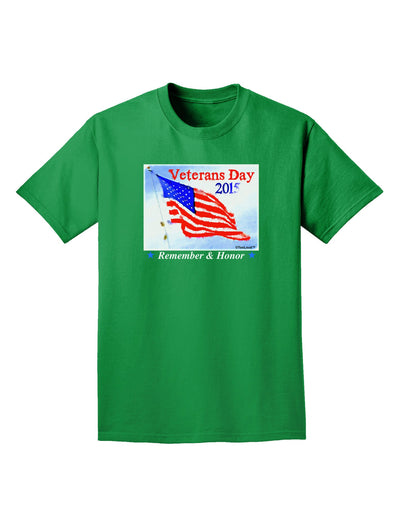Veterans Day 2015 WaterColor Adult Dark T-Shirt-Mens T-Shirt-TooLoud-Kelly-Green-Small-Davson Sales