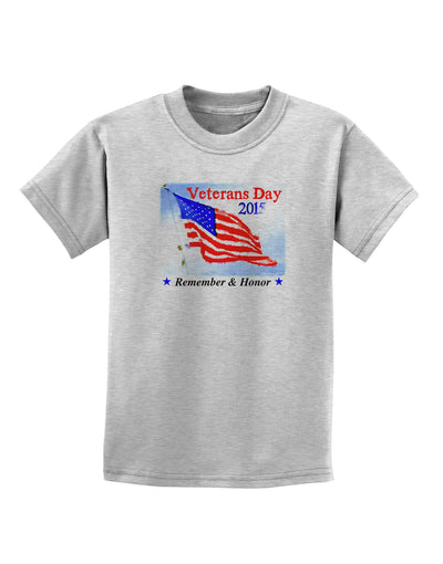 Veterans Day 2015 WaterColor Childrens T-Shirt-Childrens T-Shirt-TooLoud-AshGray-X-Small-Davson Sales