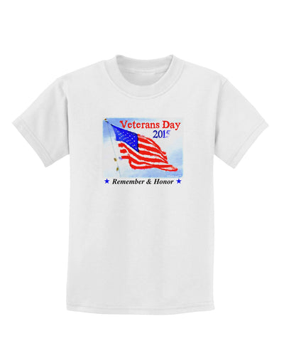 Veterans Day 2015 WaterColor Childrens T-Shirt-Childrens T-Shirt-TooLoud-White-X-Small-Davson Sales