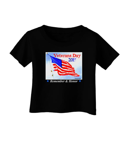 Veterans Day 2015 WaterColor Infant T-Shirt Dark-Infant T-Shirt-TooLoud-Black-06-Months-Davson Sales