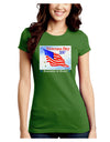 Veterans Day 2015 WaterColor Juniors Crew Dark T-Shirt-T-Shirts Juniors Tops-TooLoud-Kiwi-Green-Juniors Fitted X-Small-Davson Sales