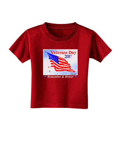 Veterans Day 2015 WaterColor Toddler T-Shirt Dark-Toddler T-Shirt-TooLoud-Red-2T-Davson Sales