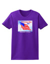 Veterans Day 2015 WaterColor Womens Dark T-Shirt-TooLoud-Purple-X-Small-Davson Sales