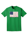 Veterans Scripted Flag Adult Dark T-Shirt-Mens T-Shirt-TooLoud-Kelly-Green-Small-Davson Sales