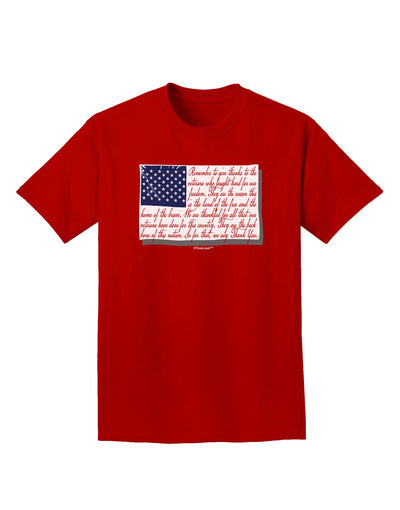 Veterans Scripted Flag Adult Dark T-Shirt-Mens T-Shirt-TooLoud-Red-Small-Davson Sales