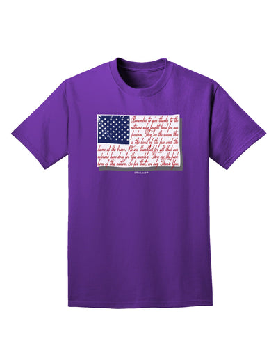 Veterans Scripted Flag Adult Dark T-Shirt-Mens T-Shirt-TooLoud-Purple-Small-Davson Sales