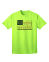 Veterans Scripted Flag Adult T-Shirt-Mens T-Shirt-TooLoud-Neon-Green-Small-Davson Sales