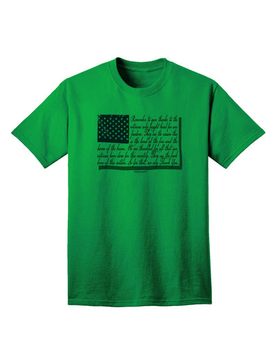 Veterans Scripted Flag Adult T-Shirt-Mens T-Shirt-TooLoud-Kelly-Green-Small-Davson Sales