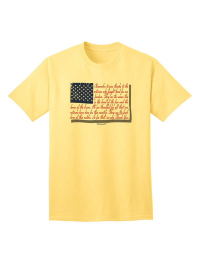 Veterans Scripted Flag Adult T-Shirt-Mens T-Shirt-TooLoud-Yellow-Small-Davson Sales