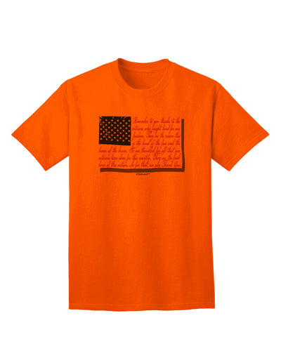 Veterans Scripted Flag Adult T-Shirt-Mens T-Shirt-TooLoud-Orange-Small-Davson Sales