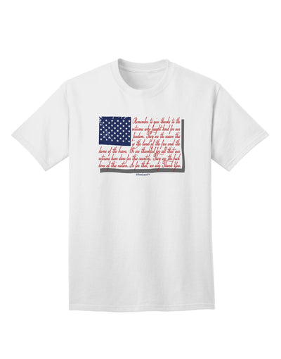 Veterans Scripted Flag Adult T-Shirt-Mens T-Shirt-TooLoud-White-Small-Davson Sales