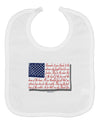 Veterans Scripted Flag Baby Bib