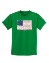 Veterans Scripted Flag Childrens Dark T-Shirt-Childrens T-Shirt-TooLoud-Kelly-Green-X-Small-Davson Sales