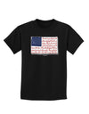 Veterans Scripted Flag Childrens Dark T-Shirt-Childrens T-Shirt-TooLoud-Black-X-Small-Davson Sales