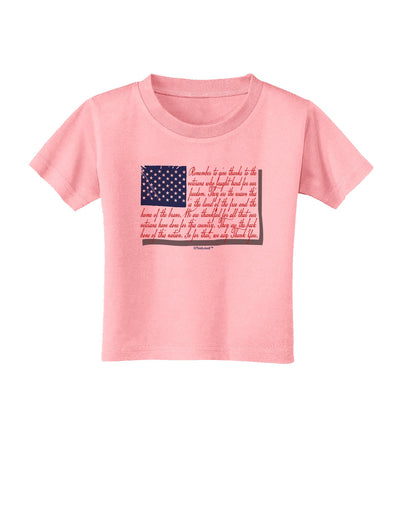 Veterans Scripted Flag Toddler T-Shirt-Toddler T-Shirt-TooLoud-Candy-Pink-2T-Davson Sales