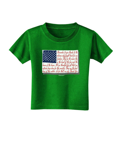 Veterans Scripted Flag Toddler T-Shirt Dark-Toddler T-Shirt-TooLoud-Clover-Green-2T-Davson Sales