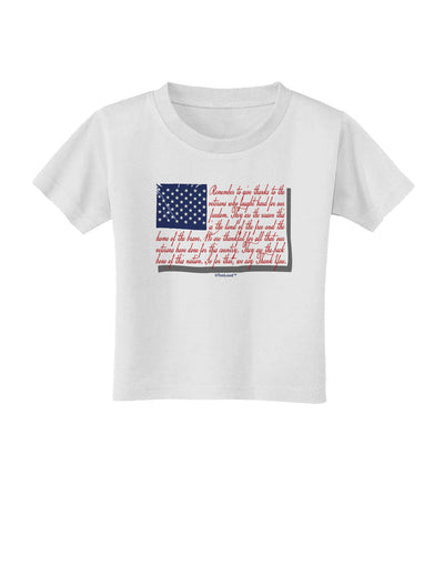 Veterans Scripted Flag Toddler T-Shirt-Toddler T-Shirt-TooLoud-White-2T-Davson Sales