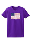 Veterans Scripted Flag Womens Dark T-Shirt-TooLoud-Purple-X-Small-Davson Sales