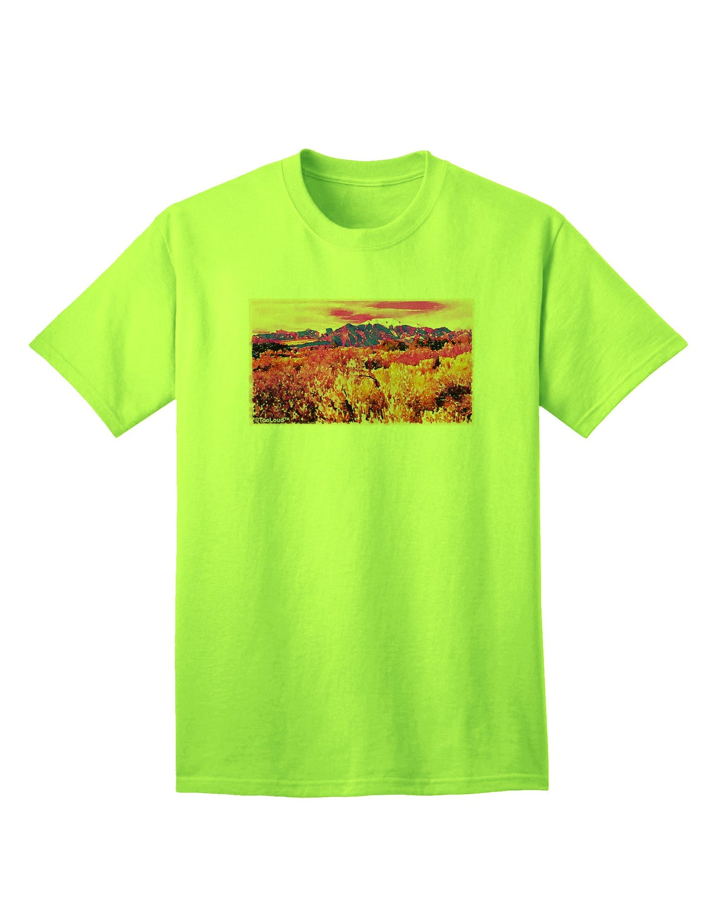 Vibrant Colorado Mountains - Premium Adult T-Shirt Collection-Mens T-shirts-TooLoud-Neon-Green-Small-Davson Sales