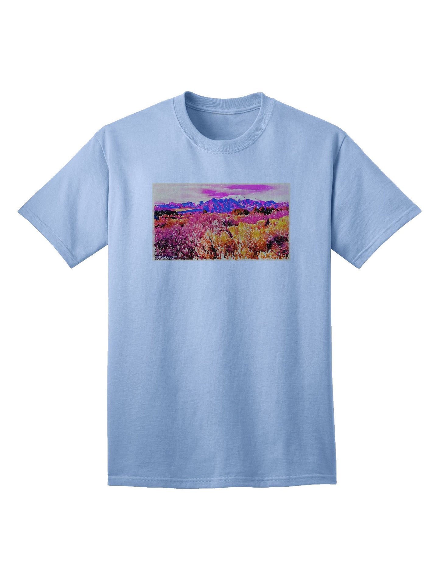 Vibrant Colorado Mountains - Premium Adult T-Shirt Collection-Mens T-shirts-TooLoud-Light-Blue-Small-Davson Sales