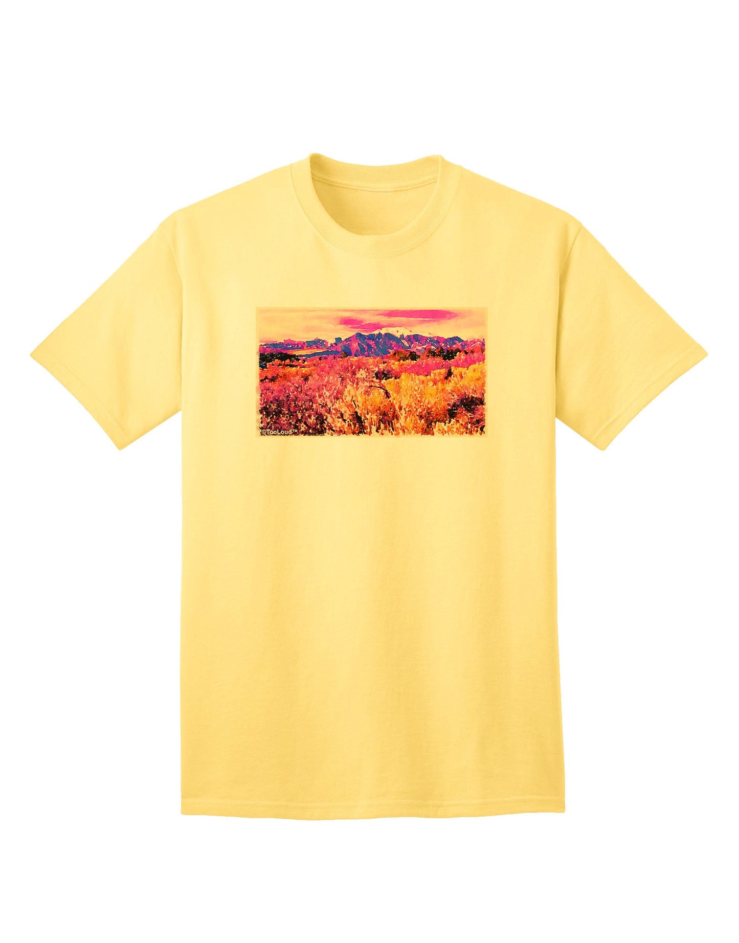 Vibrant Colorado Mountains - Premium Adult T-Shirt Collection-Mens T-shirts-TooLoud-Yellow-Small-Davson Sales