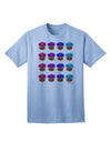 Vibrant Cupcake Patterned Adult T-Shirt Offered by TooLoud-Mens T-shirts-TooLoud-Light-Blue-Small-Davson Sales