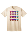 Vibrant Cupcake Patterned Adult T-Shirt Offered by TooLoud-Mens T-shirts-TooLoud-Natural-Small-Davson Sales