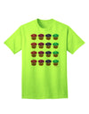 Vibrant Cupcake Patterned Adult T-Shirt Offered by TooLoud-Mens T-shirts-TooLoud-Neon-Green-Small-Davson Sales