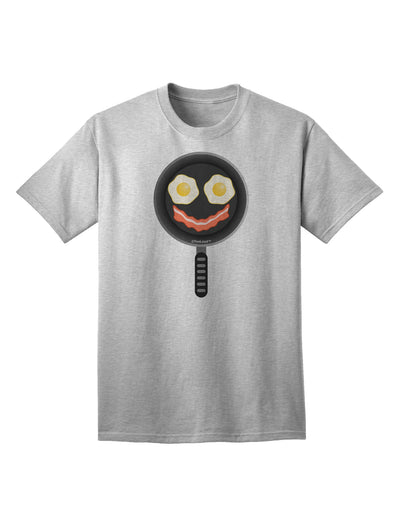 Vibrant Eggs and Bacon Smiley Face Adult T-Shirt: A Playful Addition to Your Wardrobe, Crafted by TooLoud-Mens T-shirts-TooLoud-AshGray-Small-Davson Sales