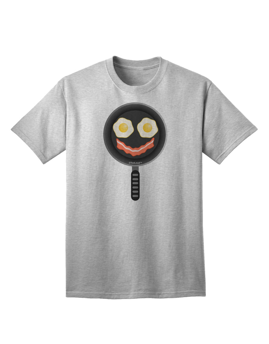 Vibrant Eggs and Bacon Smiley Face Adult T-Shirt: A Playful Addition to Your Wardrobe, Crafted by TooLoud-Mens T-shirts-TooLoud-White-Small-Davson Sales