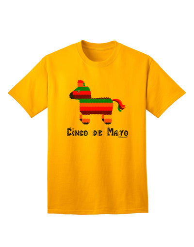 Vibrant Pinata-Inspired Design - Cinco de Mayo Adult T-Shirt by TooLoud-Mens T-shirts-TooLoud-Gold-Small-Davson Sales