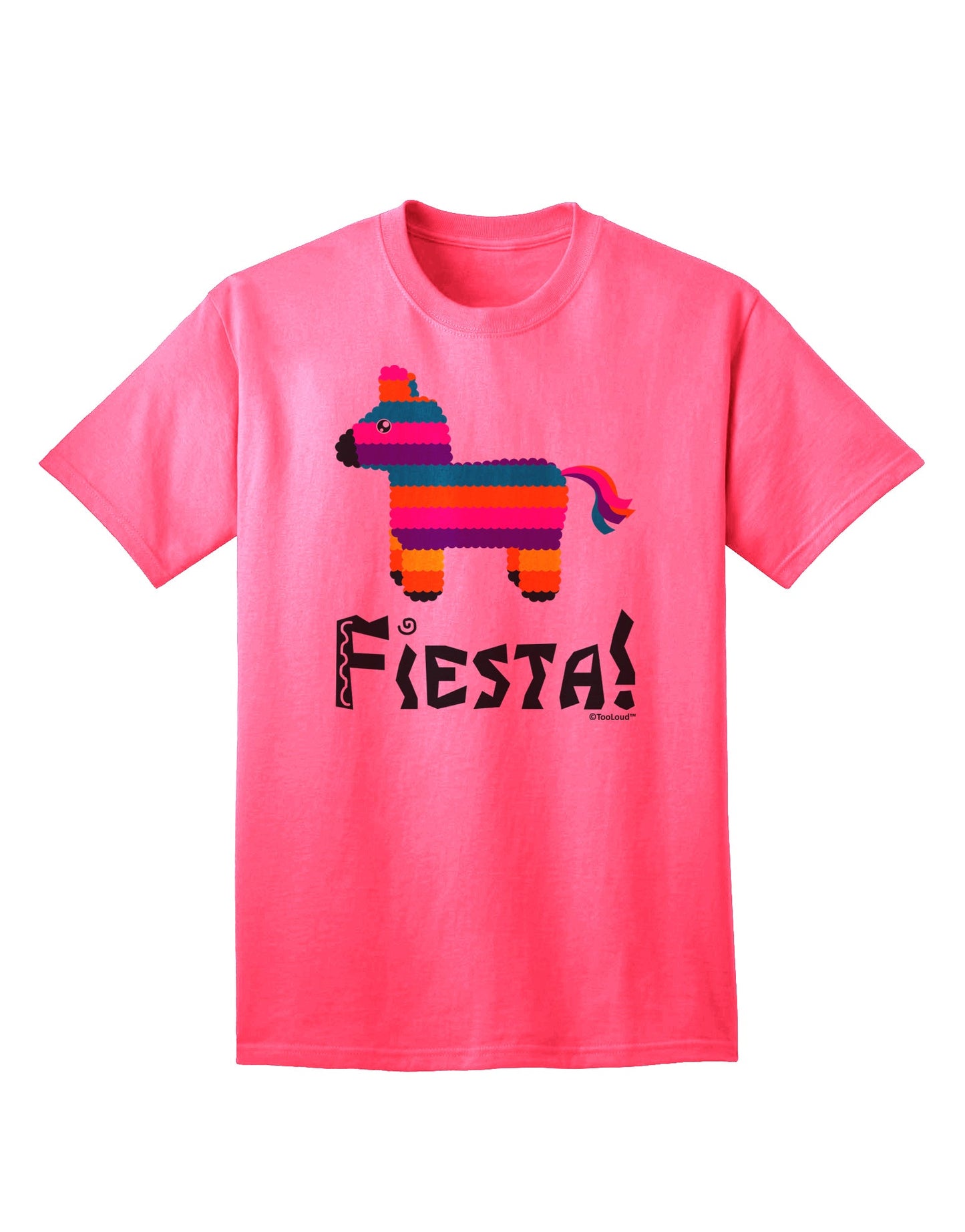 Vibrant Pinata-Inspired Design - Festive Adult T-Shirt by TooLoud-Mens T-shirts-TooLoud-Neon-Pink-Small-Davson Sales