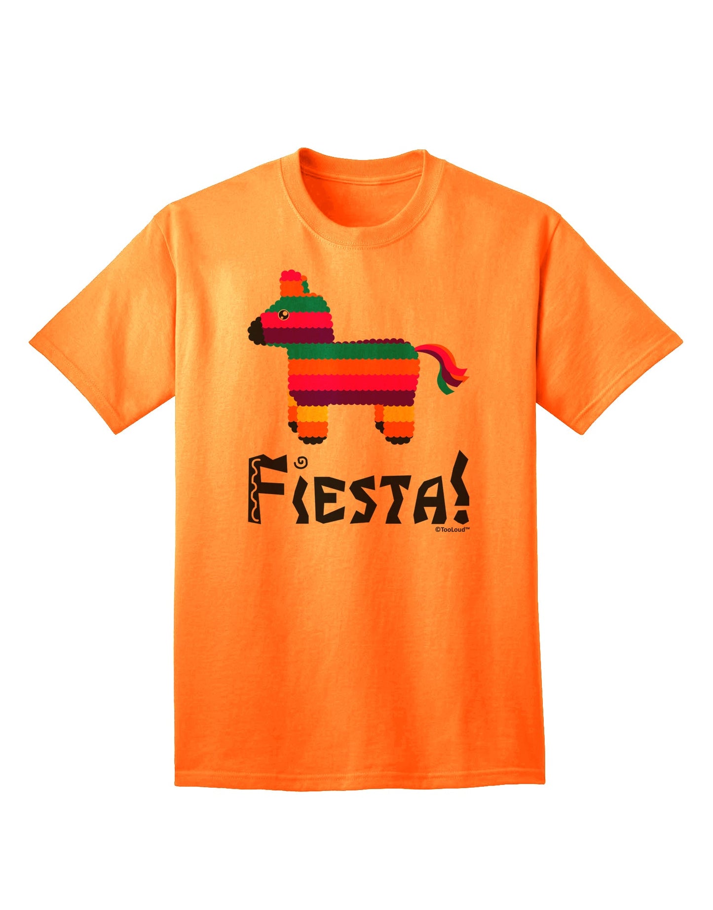 Vibrant Pinata-Inspired Design - Festive Adult T-Shirt by TooLoud-Mens T-shirts-TooLoud-Neon-Orange-Small-Davson Sales