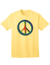 Vibrant Rainbow Peace Adult T-Shirt for Fashion-forward Individuals-Mens T-shirts-TooLoud-Yellow-Small-Davson Sales