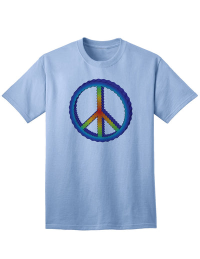 Vibrant Rainbow Peace Adult T-Shirt for Fashion-forward Individuals-Mens T-shirts-TooLoud-Light-Blue-Small-Davson Sales