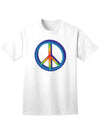 Vibrant Rainbow Peace Adult T-Shirt for Fashion-forward Individuals-Mens T-shirts-TooLoud-White-Small-Davson Sales