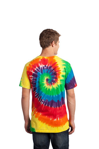 Vibrant Rainbow Tie Dye Swirl Adult T-Shirt Collection-Mens T-shirts-Davson Sales-Small-Davson Sales
