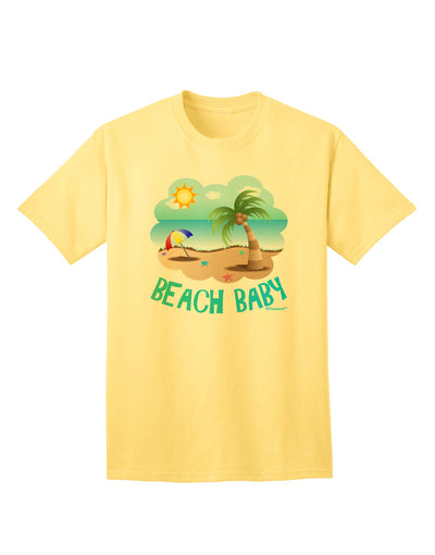 Vibrant Summer Beach Scene - Beach Baby Adult T-Shirt by TooLoud-Mens T-shirts-TooLoud-Yellow-Small-Davson Sales