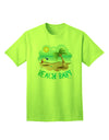 Vibrant Summer Beach Scene - Beach Baby Adult T-Shirt by TooLoud-Mens T-shirts-TooLoud-Neon-Green-Small-Davson Sales